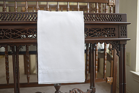 Cotton Hemstitch Guest Towel. Extra Heavy Weight Cotton - Click Image to Close